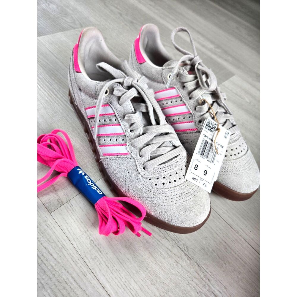 adidas Handball Top RM Grey Pink Gum Sole Womens 9 Mens Size 8 JR3656 NWT